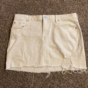 Gap White Denim Skirt